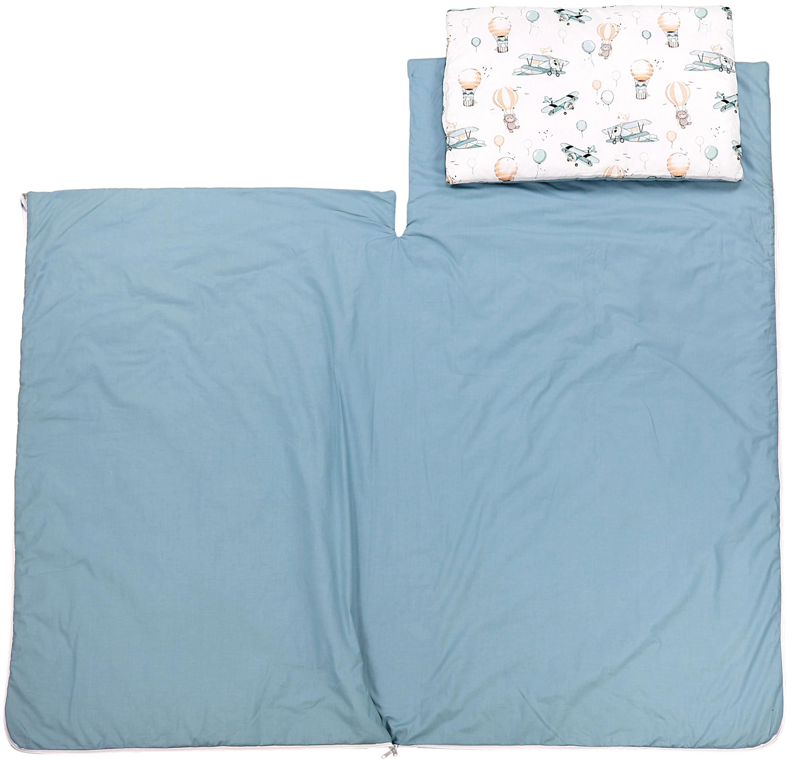 TupTam Saco de Dormir Tipo Manta con cojín y Bolsa – Saco Infantil 135×70 cm para guardería, Viajes y casa