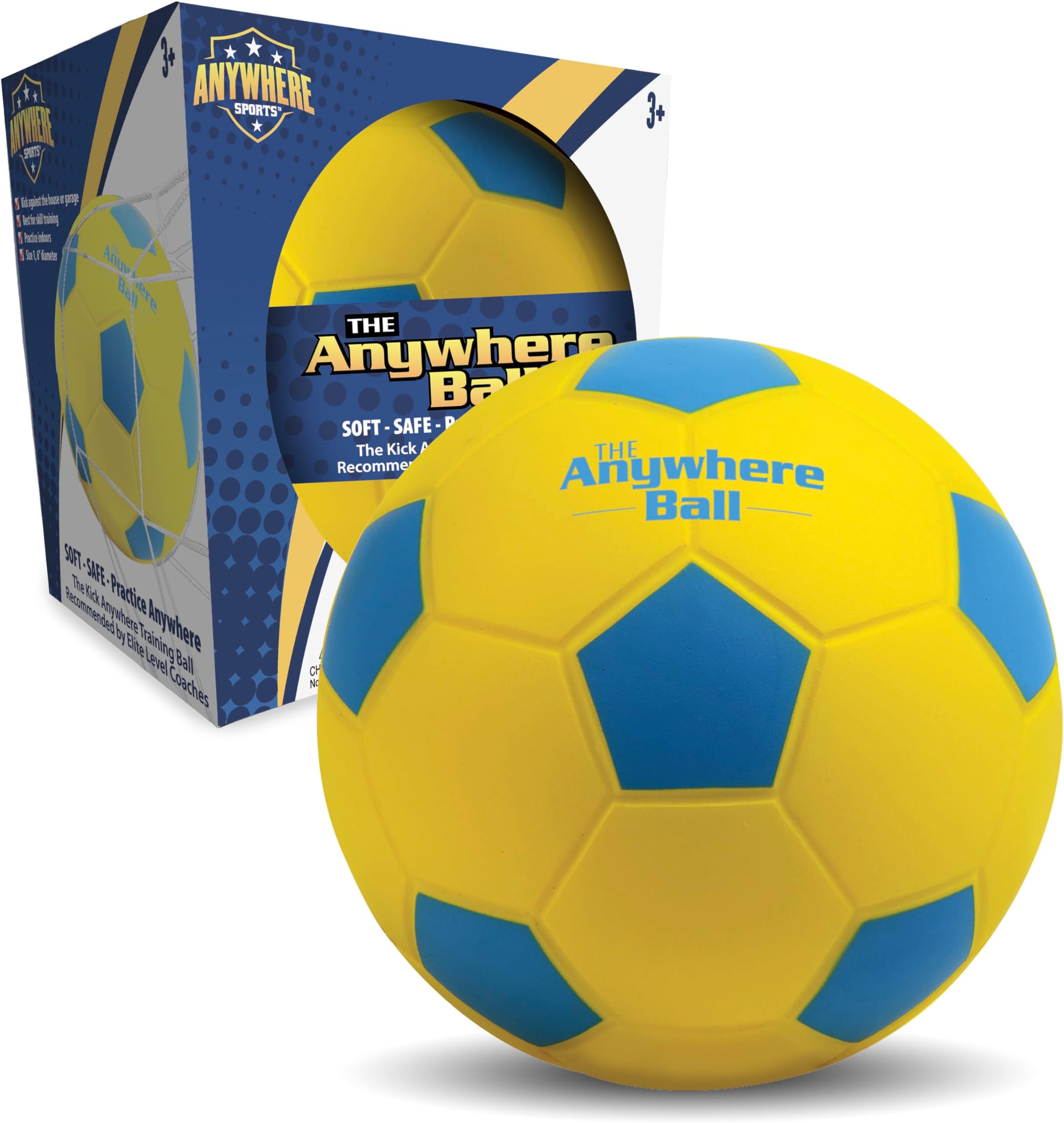 Nature Bound Kids Foam Soccer Ball 6” | Soft Airless Foam Ball for Indoor Outdoor Play | Quiet, Lightweight, Squishy Sports Ball | Safe Throwing Toy for Backyard Games & Practice