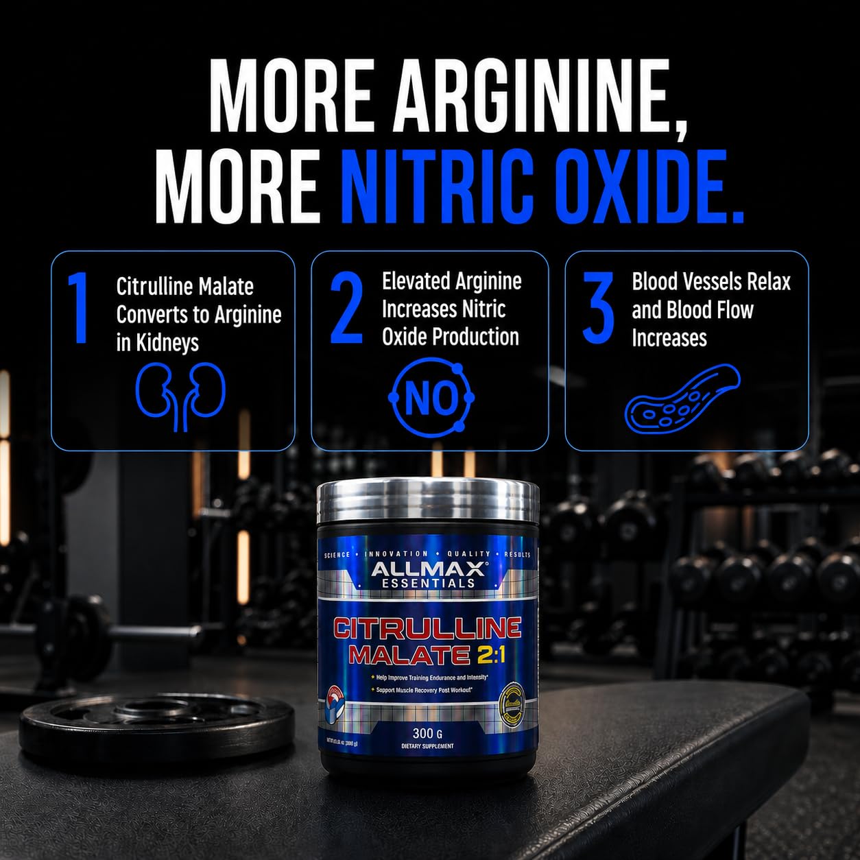 ALLMAX Citrulline Malate Powder, Unflavored, 300 g, 150 Servings — Amazon image 3