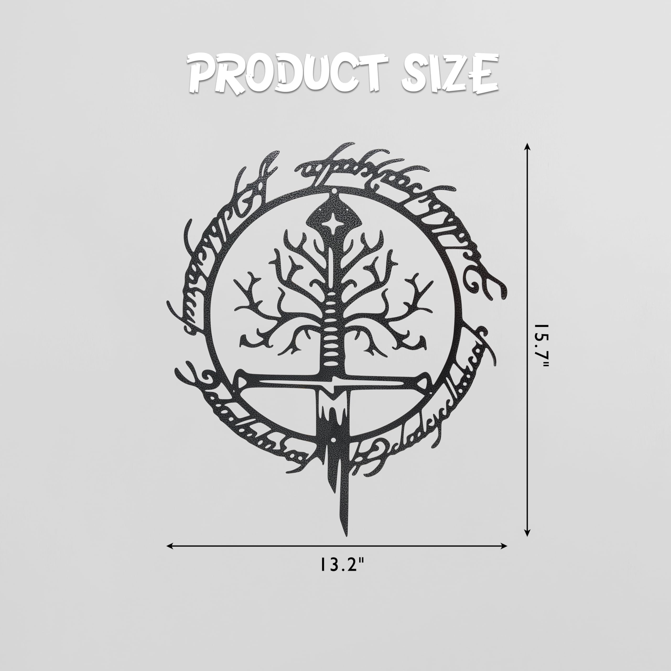 Xyverart Lord Of The Rings Wall Art: Decorazione Metallica Per La Casa Ispirata Al Signore Degli Anelli E Hobbit
