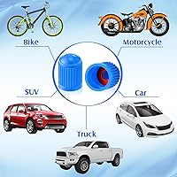 Vista 7 de Outus 20 piezas de tapas de vástago de válvula de neumático Tapas de válvula de neumático de plástico universales negras para bicicleta, bicicleta