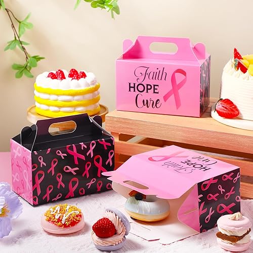 Miniatura 3 de Pasimy 24 cajas de regalo de concientización sobre el cáncer de mama, cajas de regalo de cinta rosa, cajas de regalo para mujeres y niñas, regalos