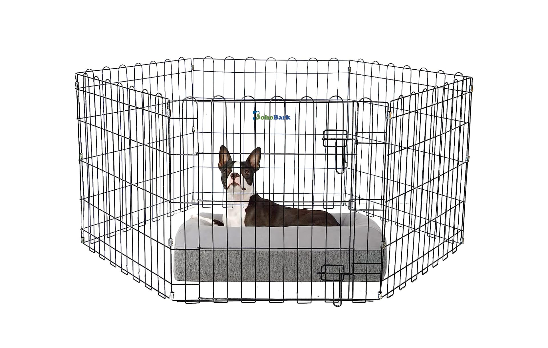 BohoBark Foldable Metal Pet Exercise and Playpen with Door, Suitable for small medium and large dogs (24 inch) (B0CC5L68KD) Amazon Price History, Amazon Price Tracker