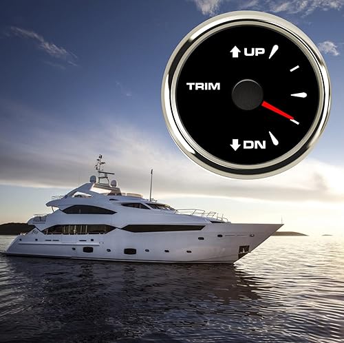 Miniatura 3 de Medidor de ajuste marino de la serie abovedada de 2.047 in, medidor de equilibrio de ajuste de barco, indicador de equilibrio de 0-190ohm, indicador
