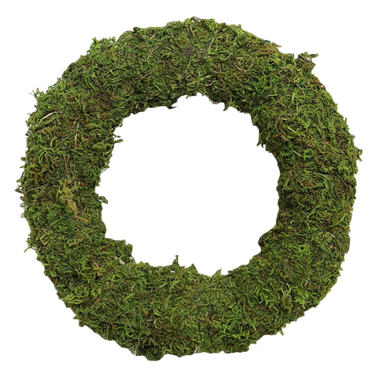 ABOOFAN Runder Mooskranz zum Selbermachen Natur-deko für Haus und Garten DIY-weihnachtskranzrahmen mit Moos und Rattan für Feiertage und Geschenke