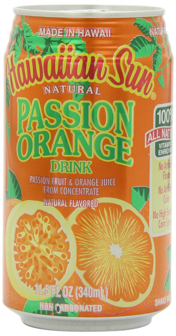 Hawaiian Sun Passion Orange Juice (12 cans)