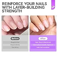 Vista 6 de Relleno de la Línea de la Uña para Uñas Dañadas Gelike ec Fortalecedor de Uñas 8 en 1 para Uñas Finas y Crecimiento, Relleno de la Línea de la Uña