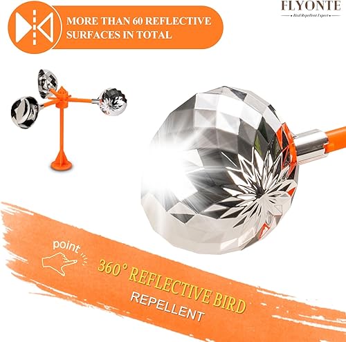 Miniatura 2 de Los pájaros reflejan dispositivos disuasorios visuales disuasorios de aves para control de aves al aire libre para paloma gaviota dispositivo