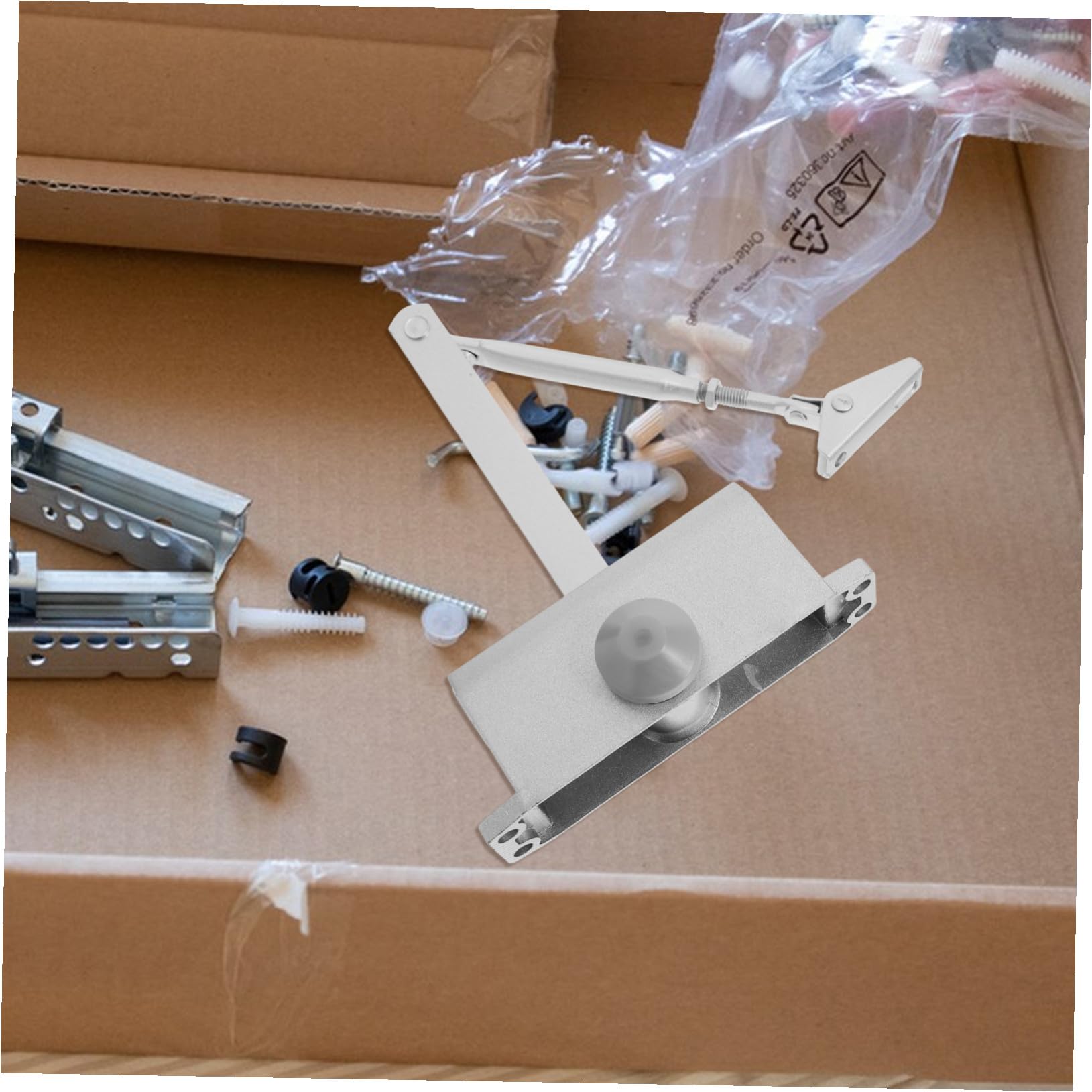 Holibanna ferme-porte hydraulique Fermeurs de porte pour la maison plus proche Tampon inoxydable printemps fermer ferme-porte à charnière à ressort ferme-porte dissimulé Silver