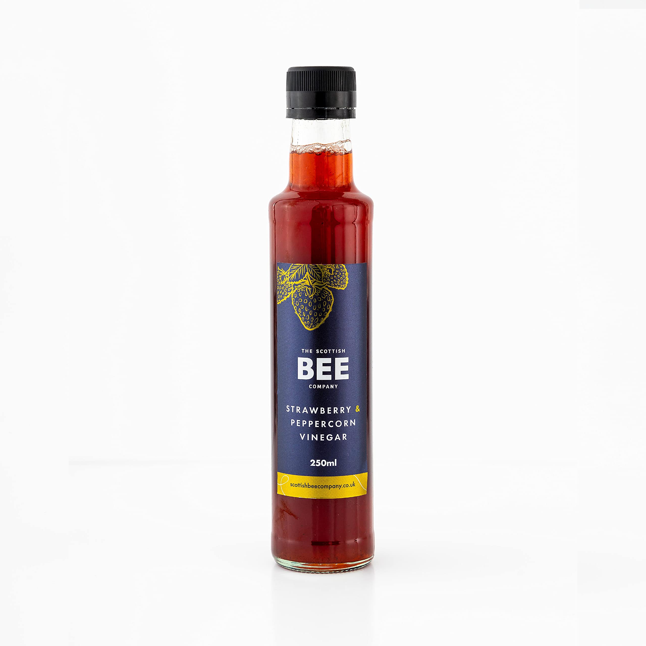 Apple Cider Vinegar from The Scottish Bee Company 250ml – Made using Apple Cider Vinegar and Infused with fresh Strawberries and Peppercorns for Salads, Marinading or Cooking