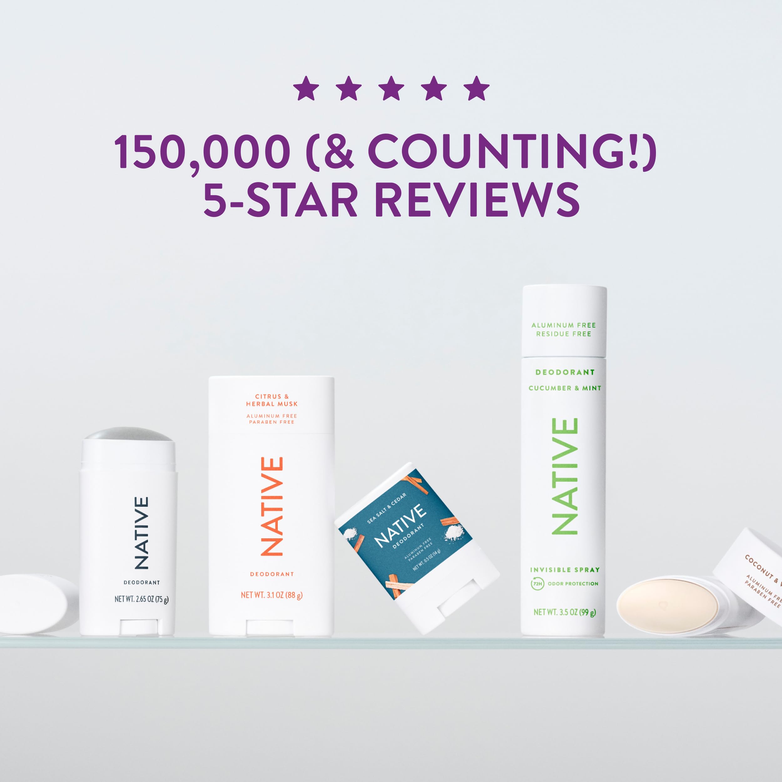 Native Aluminum-Free Deodorant with 72-Hour Odor Control