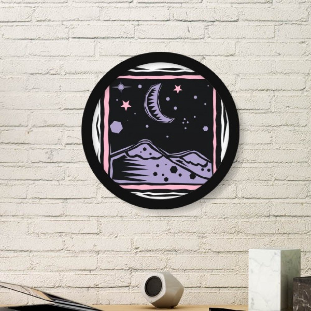 Cadre photo de gravure ronde lune mexicaine pour transformer l'ambiance d'une piece sombre
