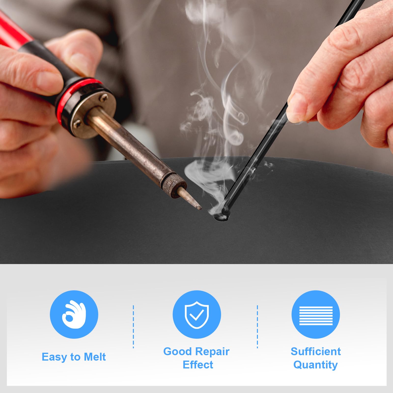 Kit Riparazione Sci E Snowboard 10pz - Bastoncini Ptex 6mm Per Manutenzione