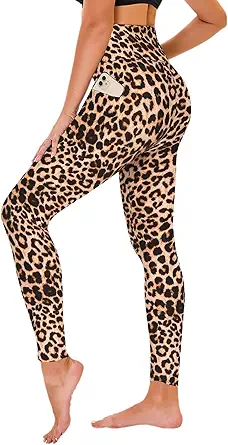 High Waisted Leggings for Women - No See Through Tummy Control Cycling Workout Yoga Pants with Pockets Reg & Plus