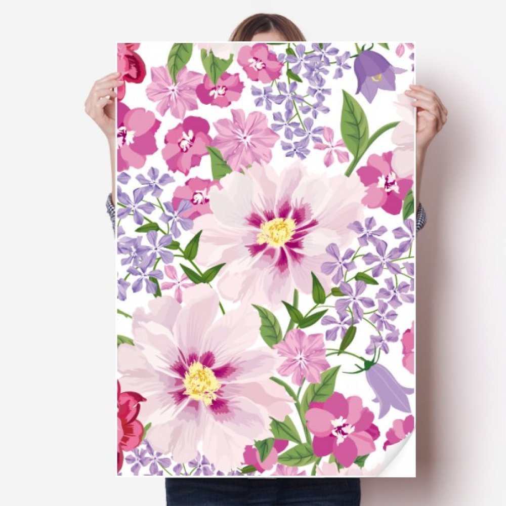 Sticker vinyle plante fleur de mer pour une ambiance zen dans votre chambre 80x55cm