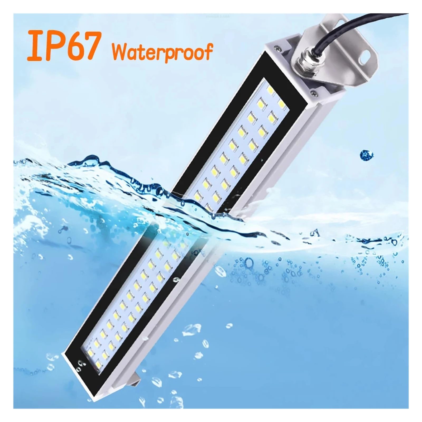 Luci industriali a LED for utensili da lavoro IP67, impermeabili, antiolio, for officina CNC, AC100-230V Alta luminosità(35cm-Cool white,110-230V)