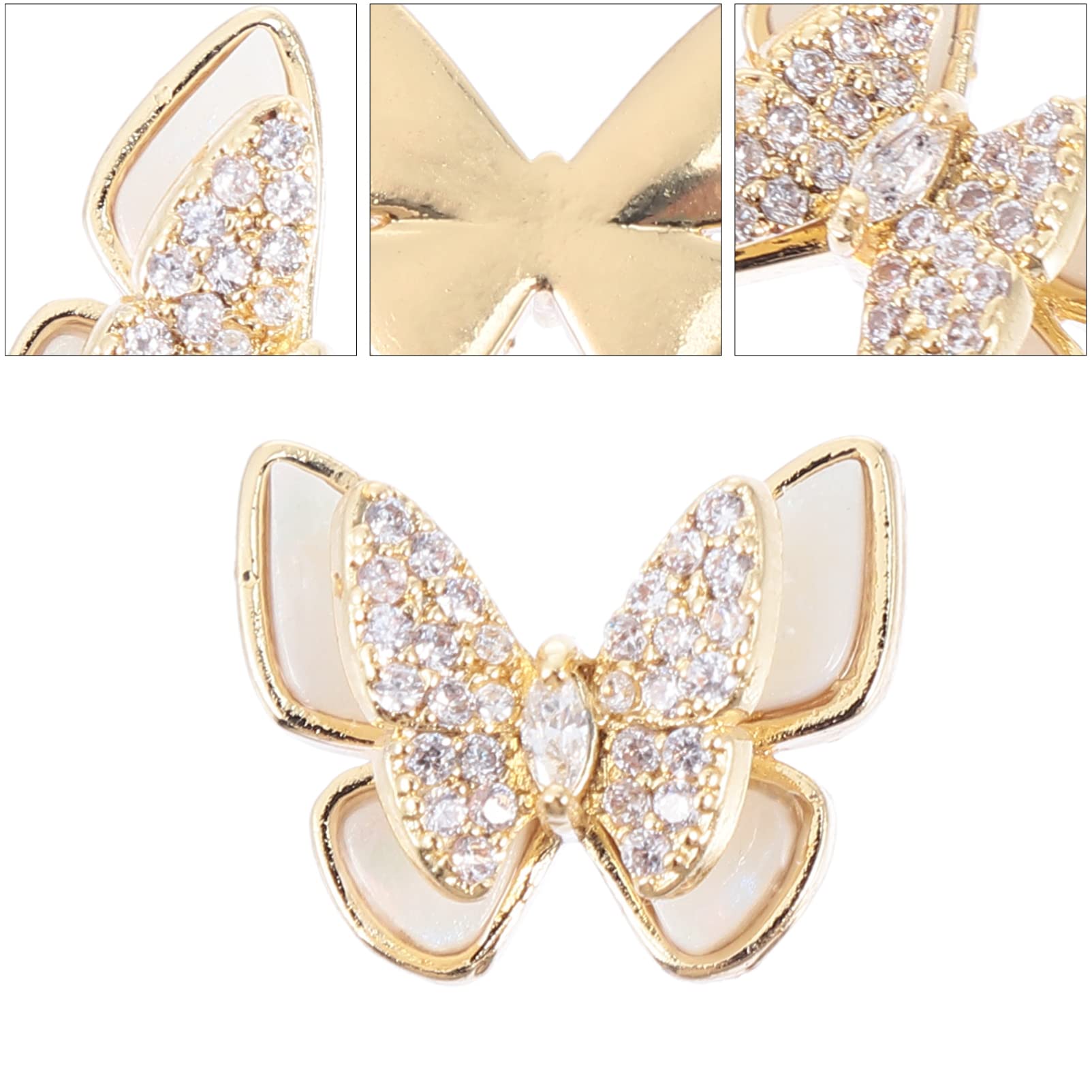 Beavorty 15 Piezas De Tachuelas De Uñas Con Diamantes De Imitación Accesorios De Joyería Accesorios De Joyería De Uñas De Metal Para Decoración De Niñas Hermosos Accesorios De Arte De