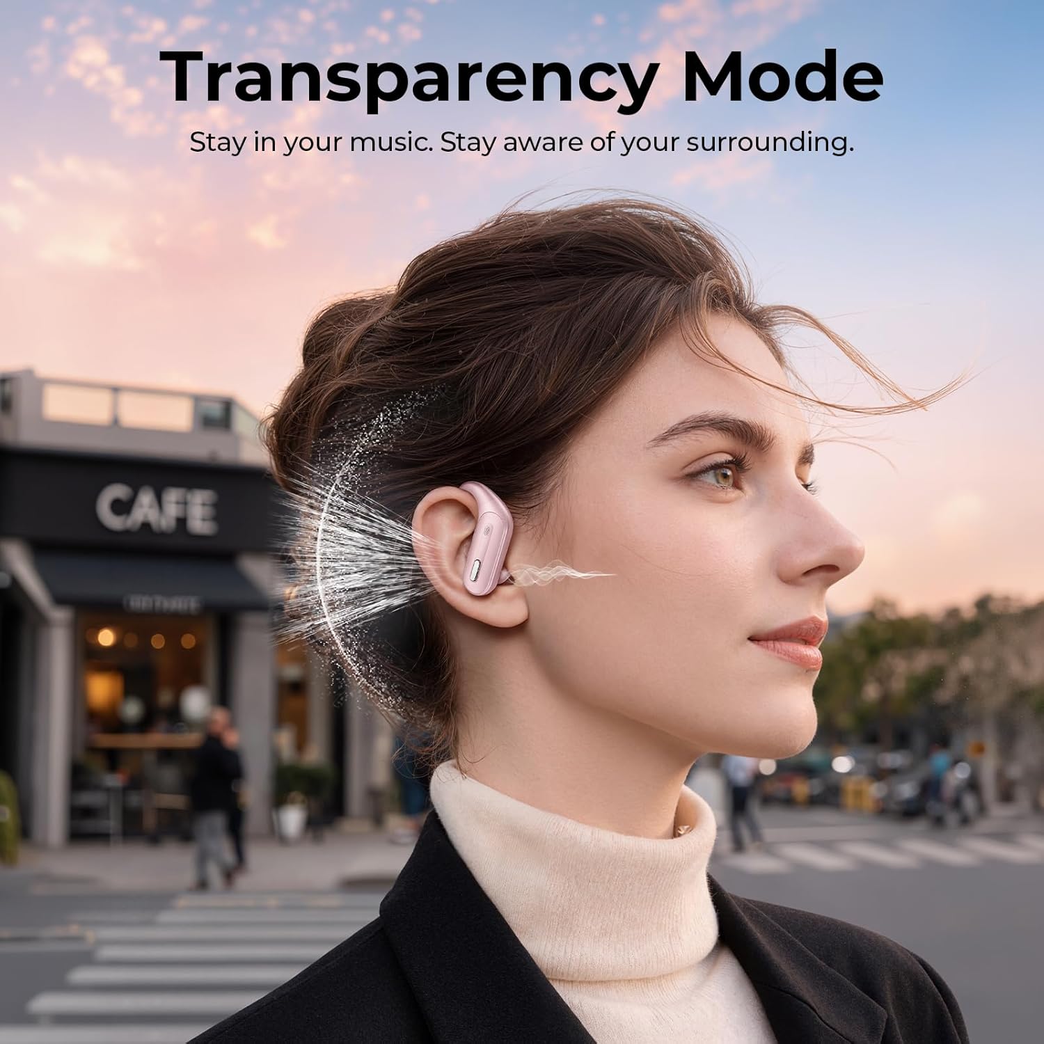 GNMN Active Noise Cancelling Ear Buds Wireless Earbuds Bluetooth 5.3 Headphones 90H Playtime Power Display Case Hi-Fi Stereo Bass Over-Ear Earphones with Waterproof ANC Transparency for Gym/Workout thumbnail