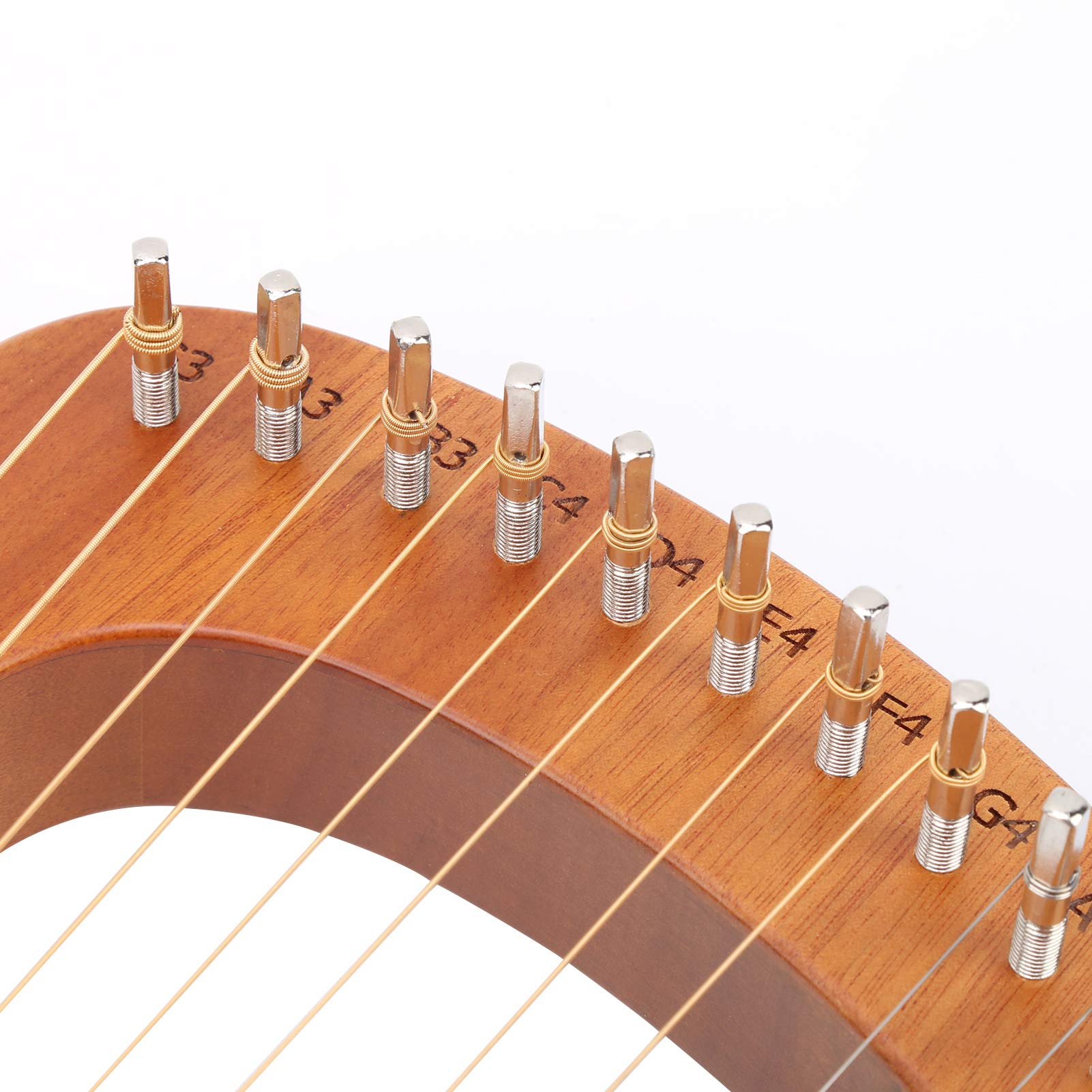 Arpa, Strumento a Corde Portatile a 16 Corde, Strumento Musicale in Legno di Mogano Okoman con in Acciaio Resistenti, Ideale per Bambini, Adulti, Principianti e Professionisti