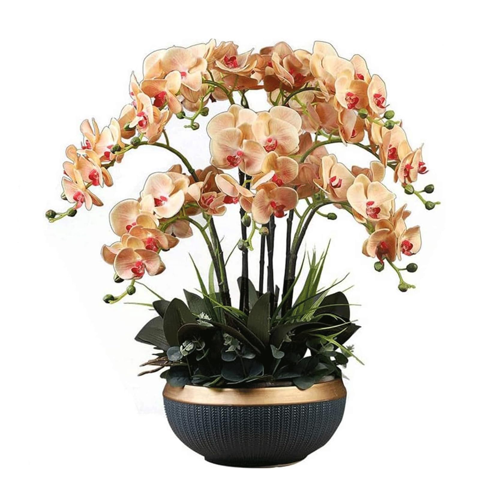 Künstliche Orchidee Aus Seide, Keramikvase, Phalaenopsis-Orchidee, Moderner Topf, Kunstpflanze Für Heimdekoration, Wohnzimmer, Künstliche Blumen,