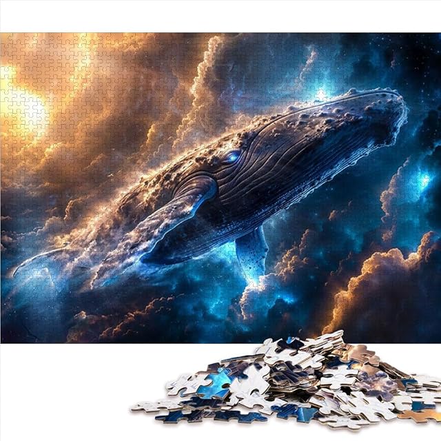 Foto 2 de 8 de Rompecabezas para Adultos de 2000 Piezas Ballena Espacial Hecho de Papel，para Mayores de 14 años Un desafío…