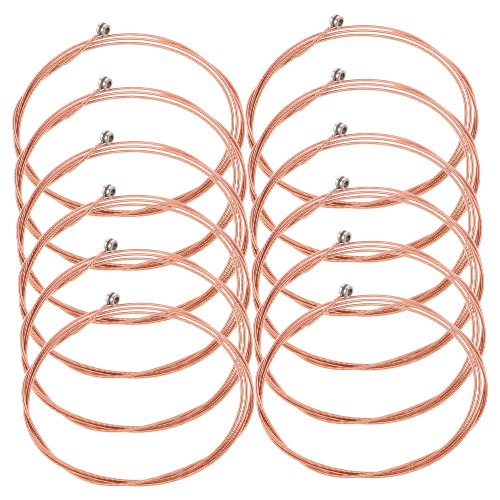 Kisangel 12Pcs Acoustic Guitar Strings Set Durable Construction for Clear Sound Easy to Install Replacement for Folk and Acoustic Guitars for All Skill Levels