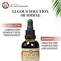 Vista 3 de J.CROW'S Lugol's Solución de yodo 2% 2 oz (3 botellas) – Líquido de yodo y potasio de primera calidad, extracto de salmuera natural sin gluten