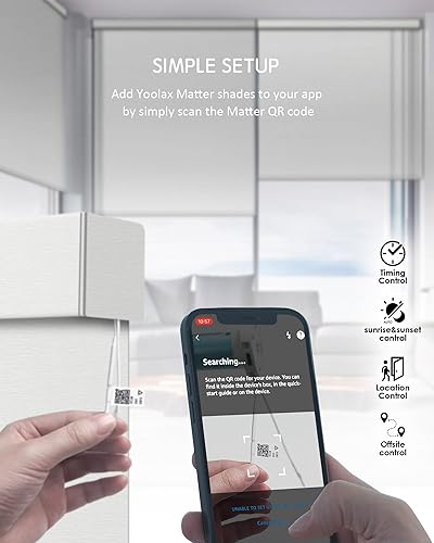 Miniatura 58 de Yoolax Persianas inteligentes, persianas enrollables motorizadas, persianas automáticas para ventanas, persianas motorizadas compatibles con Alexa