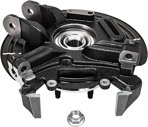 Miniatura 3 de Detroit Axle - 2 nudillos de dirección traseros para Ford Explorer Mercury Mountaineer 02-05, 2 nudillos de dirección y cojinete de cubo de rueda de