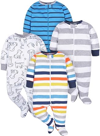 Onesies Brand Baby Boys 4-pack Sleep N Play Footies