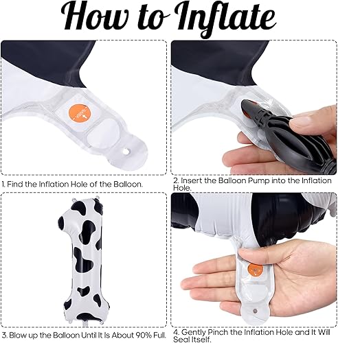 Miniatura 7 de Globo con el número 1 con estampado de vaca, globos grandes de cumpleaños de 40 pulgadas, globos de aluminio Mylar número 1 para el primer