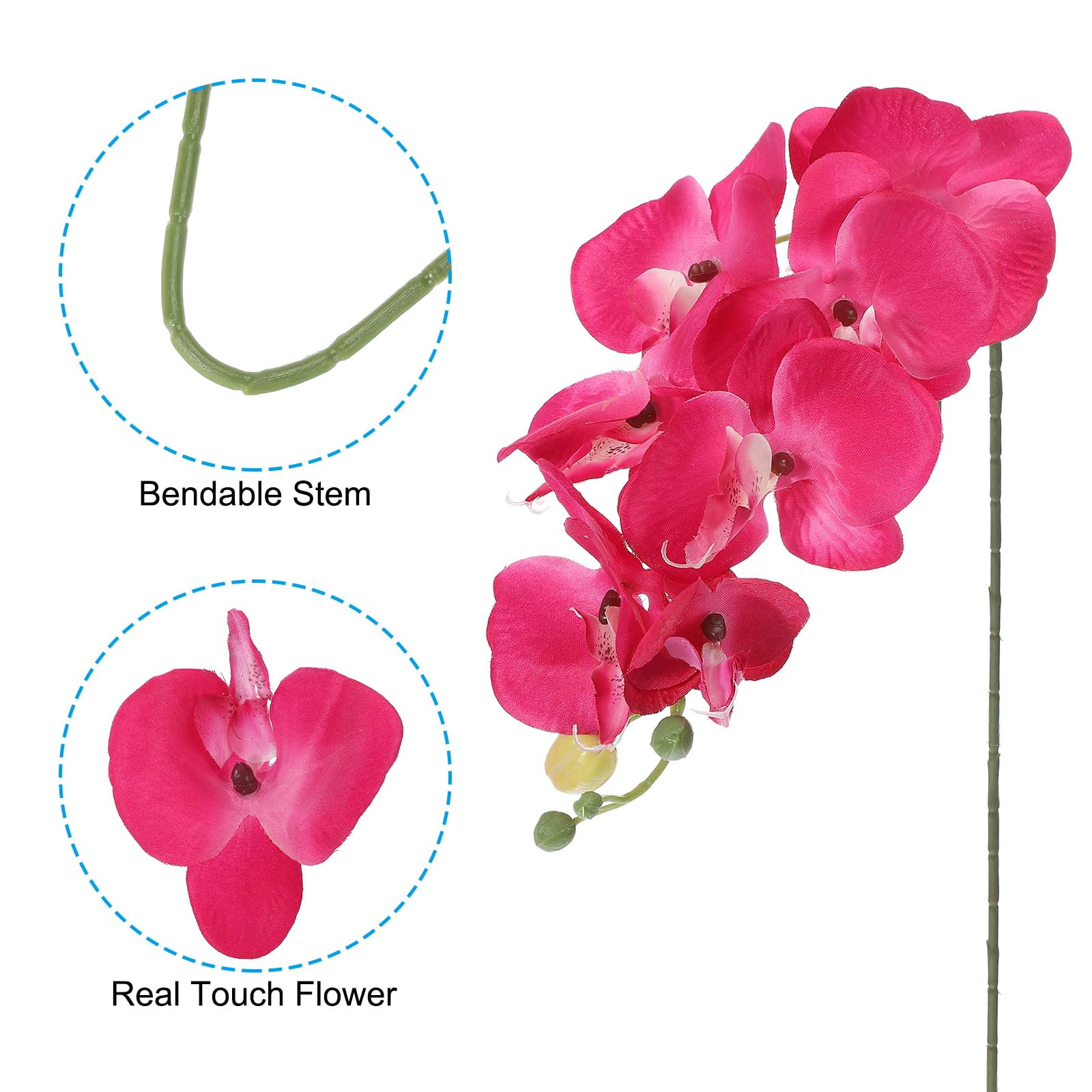 PATIKIL Artificial Orchid Stems 31" - Image 3