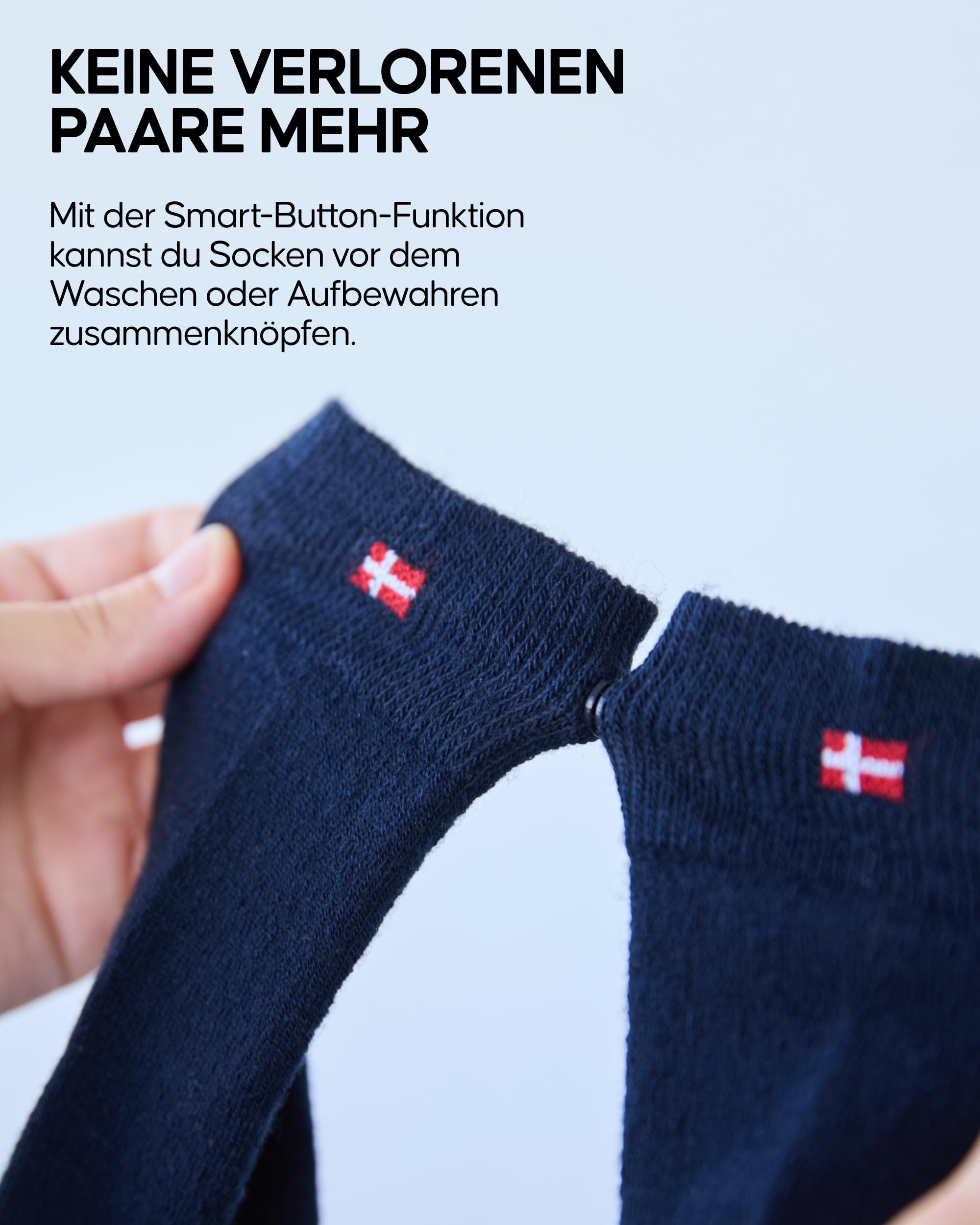 DANISH ENDURANCE Merino Socken mit Knopfsystem, Atmungsaktiv, 3 & 5 Paar | Merino Wollsocken mit Knopfsystem, Warm & Geruchshemmend, für Alltag, Büro & Business, Unisex