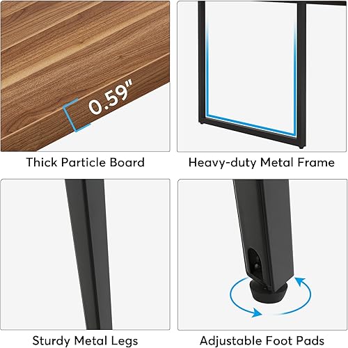 Miniatura 7 de Tribesigns Mesa de conferencias de 8 pies, 94.48 pulgadas de largo x 47.24 pulgadas de ancho x 29.52 pulgadas de alto, mesa de reunión en forma de
