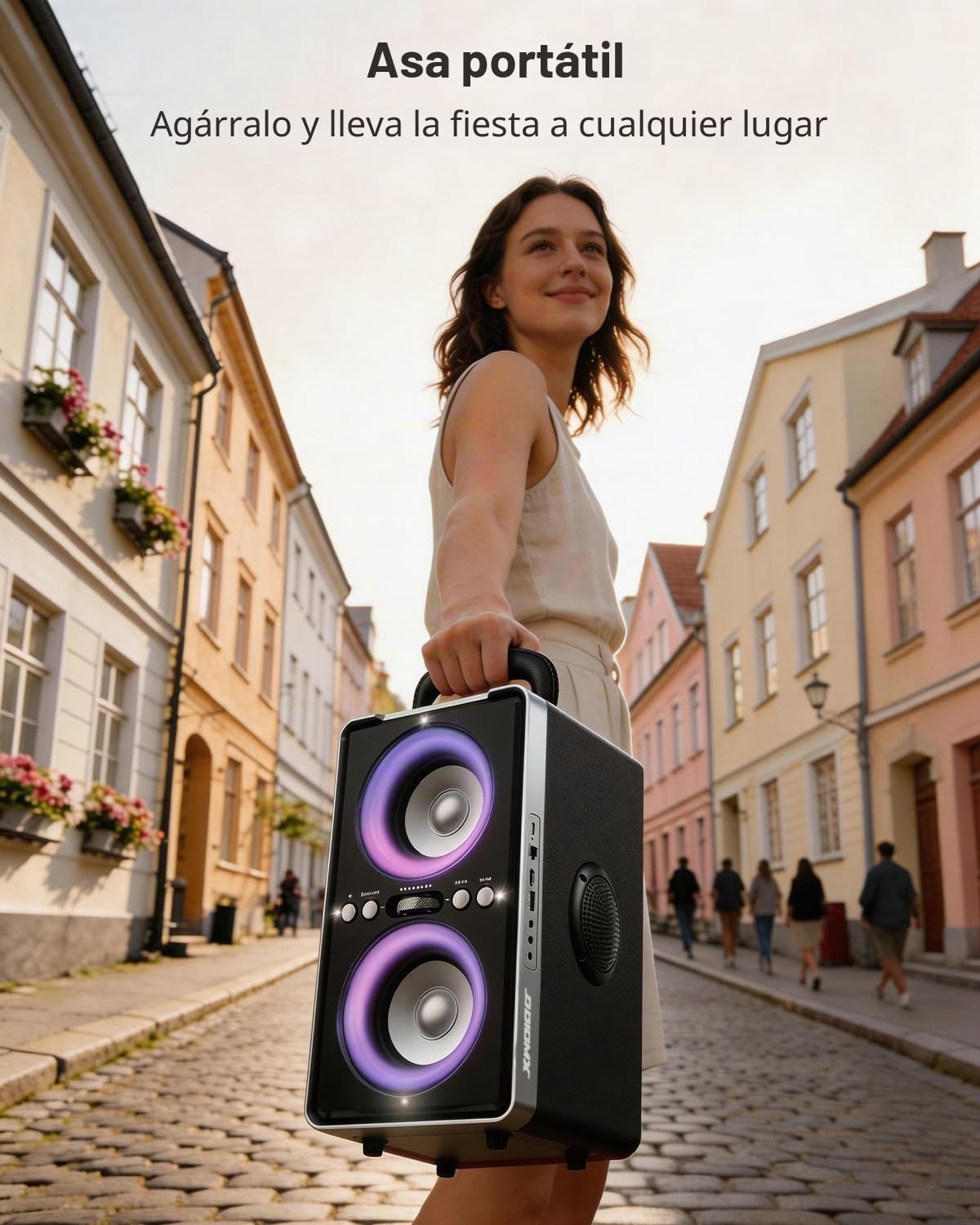 240W Peak Altavoz Bluetooth Portátil, Sonido Potente, Deep Bass, 20 h, función TWS, BT 5.3, Party Bluetooth Speaker Ideal para Party, Home, Outdoor, Playa, Camping (Black)