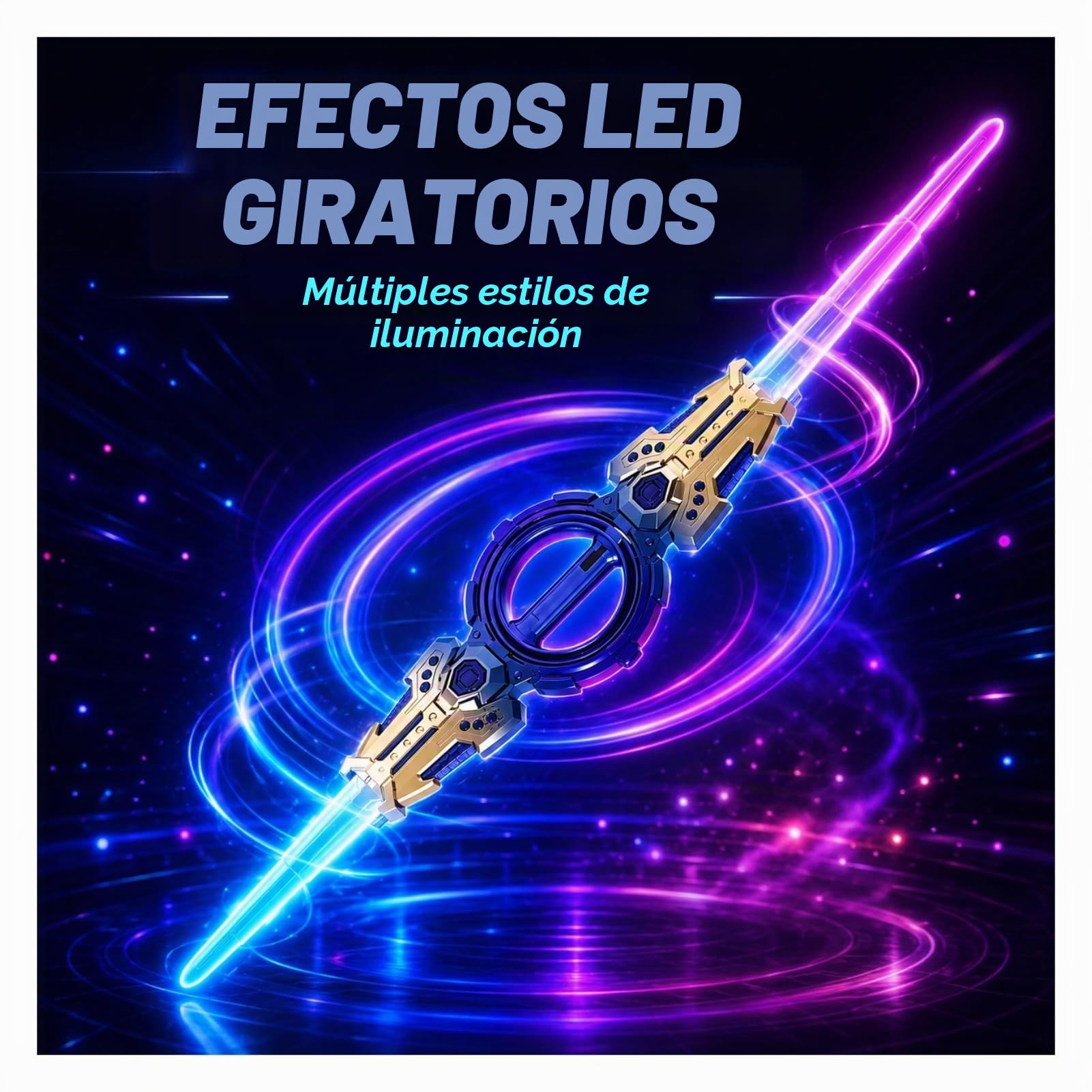 Cuifati Espada Luminosa para niños, Espada Katana retráctil LED, Sable Luminoso Giratorio Recargable para niños y niñas