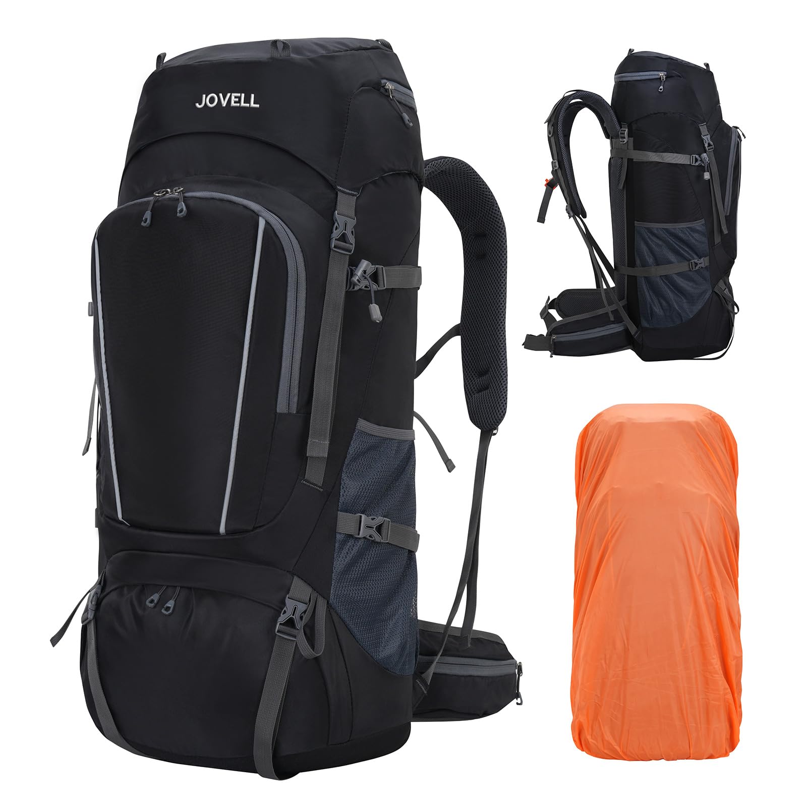 Sac à Dos de Randonnée 70L avec Couvre-pluie, Imperméable pour le Camping et le Voyage. Idéal pour les Sports Outdoor, l'Escalade, le Trekking et la Randonnée. Bagage Homme et Femme