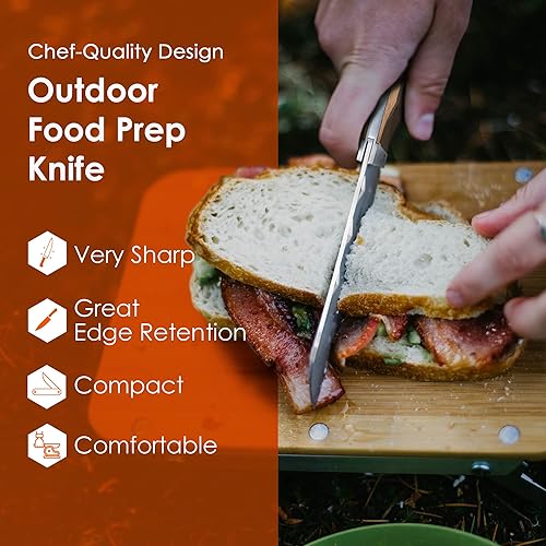 Miniatura 5 de nCamp Cuchillo plegable de preparación de alimentos, cuchillo de chef premium, utilidad clásica occidental, cuchillo de cocina al aire libre con
