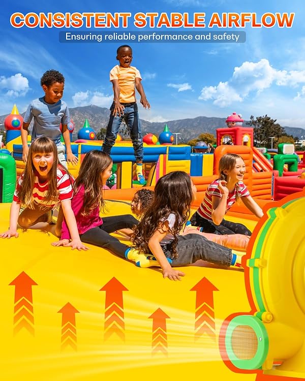 750W Bounce House Blower for Inflatables, 1HP Air Blower for Outdoor Bounce House, Water Slides, Air Sofa, Paint Booth and Other Suitable Outdoor inflatables Electric Air Pump Fan by FLAPKWAN - Image 3