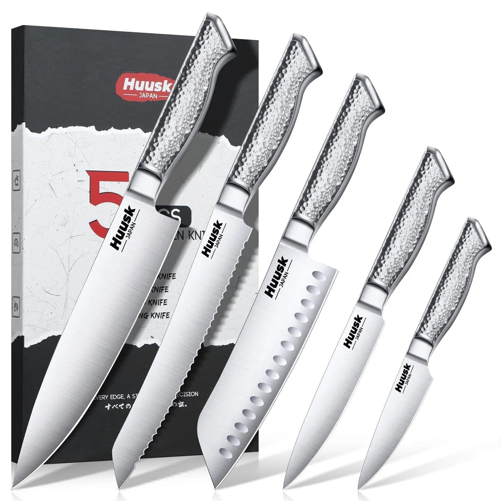 Huusk Japanese Kitchen Knife Set of 3, Professional Chef Knives Set — Amazon image 8