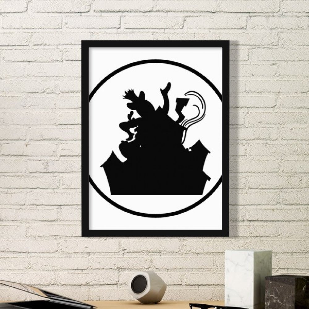 Cadre photo silhouette clown pour une décoration murale originale