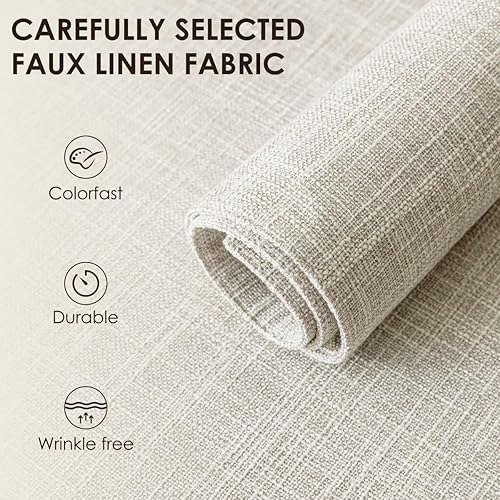 Miniatura 3 de Aironment Bilayer - Juego de 4 manteles individuales de lino grueso, resistentes al calor, lavables a máquina, sin arrugas, cuidadosamente