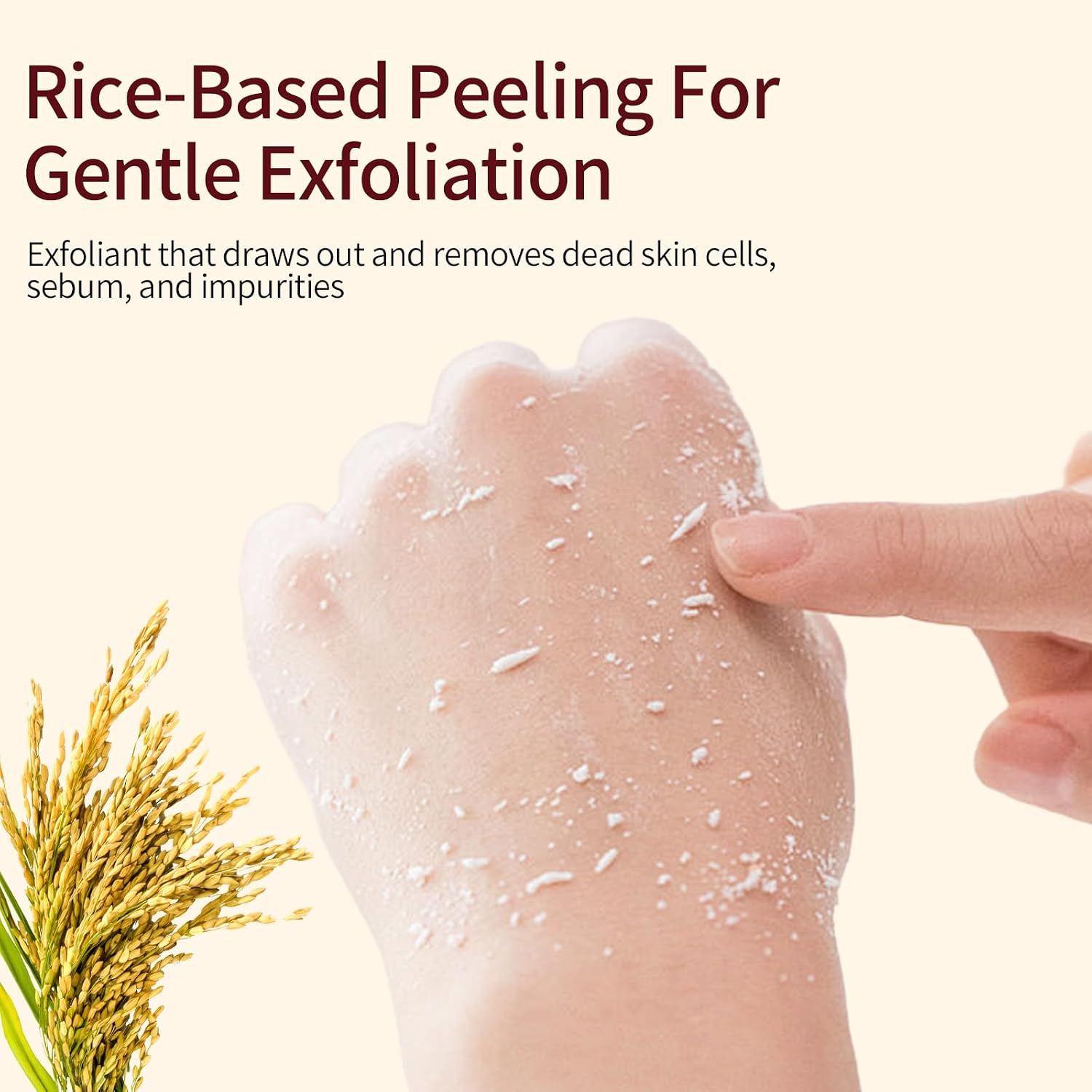 Peel Shot Glow Rice Ampoule, White Rice Exfoliant Body Scrub, Blackhead Remover for Face and Nose Pore Cleaner Chemical Peel Dead Skin Remover Feet Facial Skin Care for Even Skin Tone, 60ml