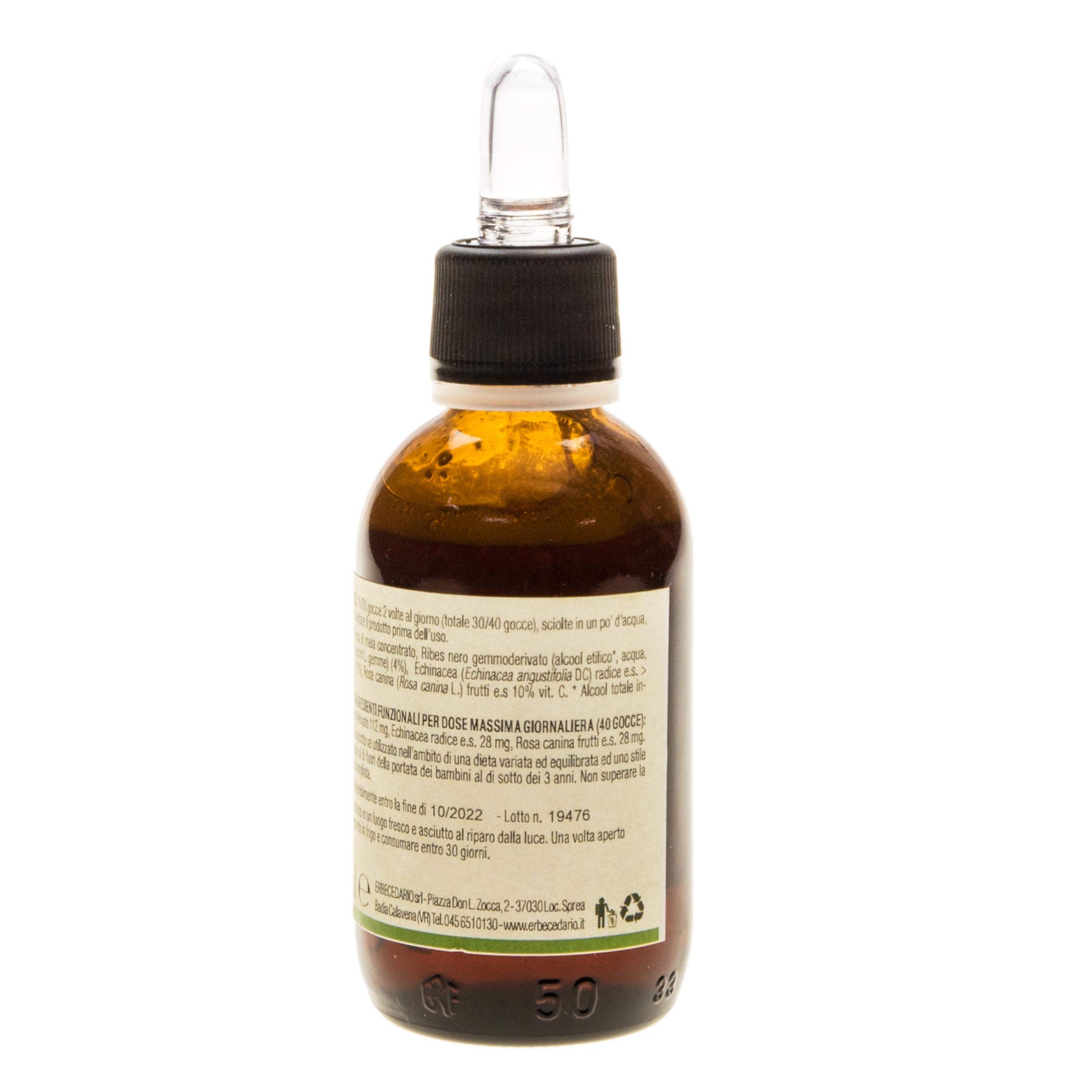 Sciroppo Difese Immunitarie Bambini echinacea e ribes 50ml, favorisce il benessere delle prime vie respiratorie, Sciroppo naturale per bambini - made in Italy