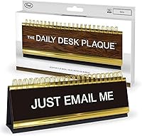 Genuine Fred Daily Desk Plaque Flip Book - 50 Witty Phrases for Fun Office Desk Decor & Coworker Gifts