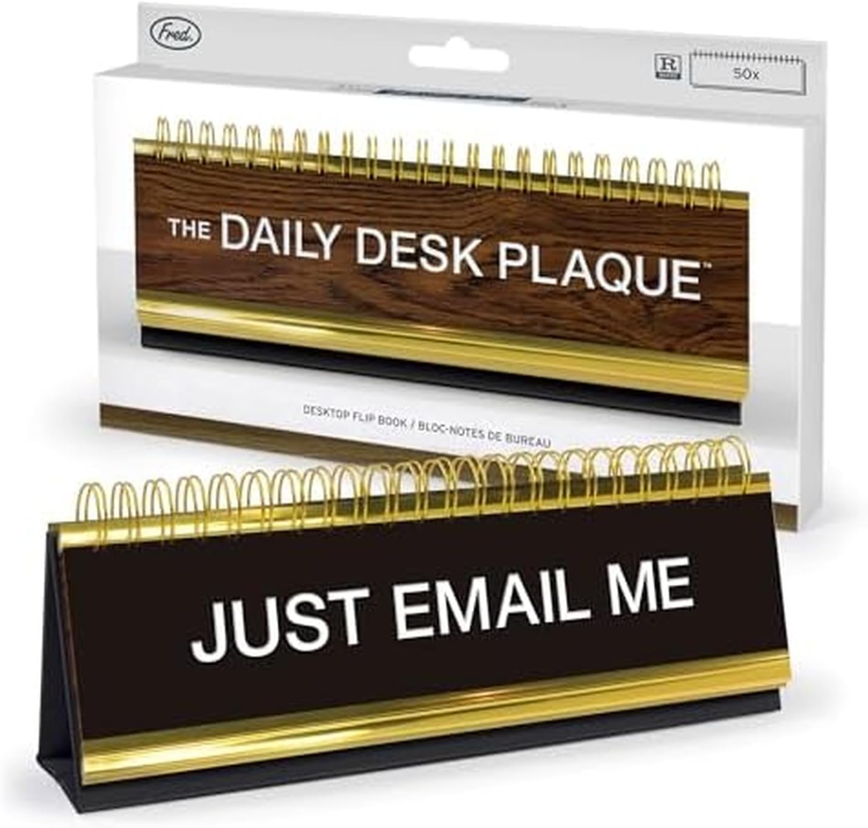 Genuine Fred Daily Desk Plaque Desktop Flip Book, assorted