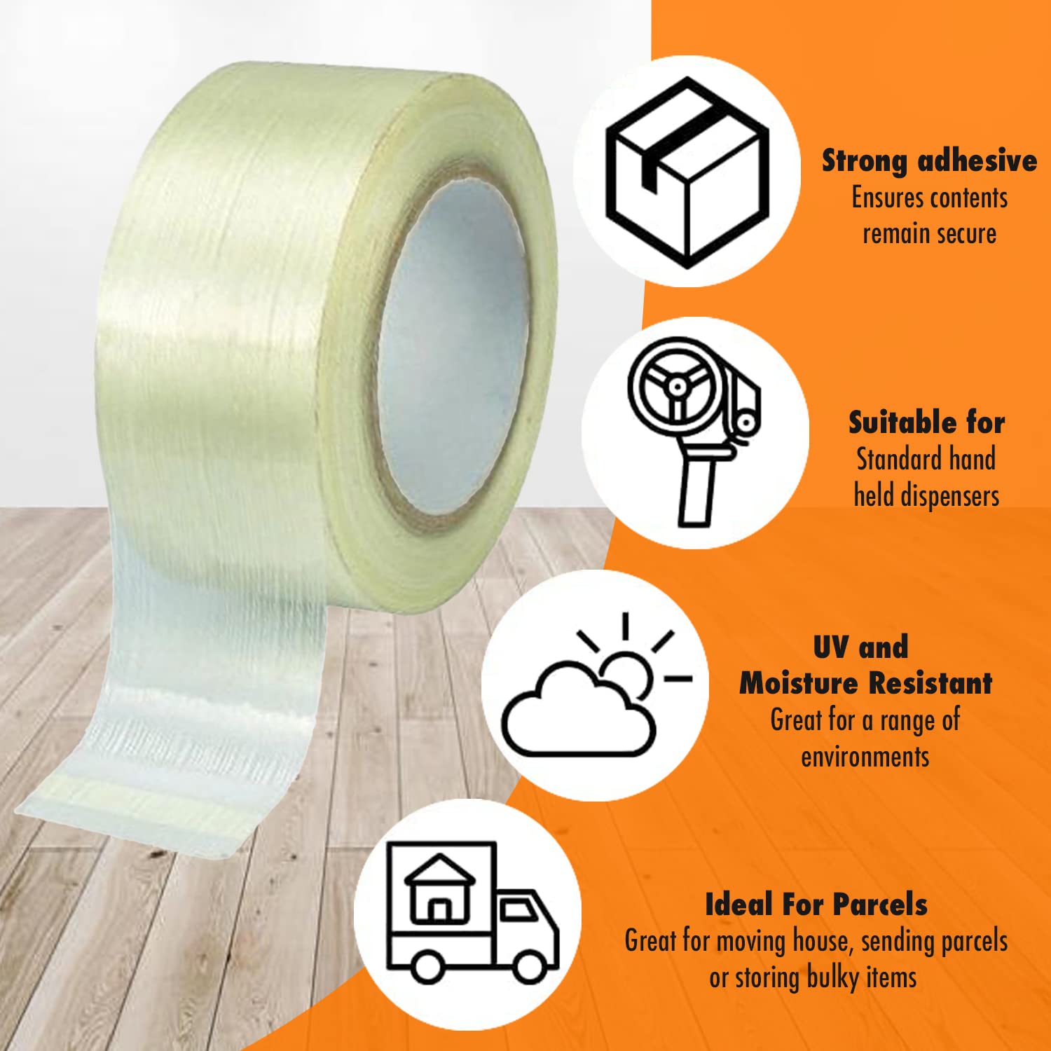 Packing Tape x12 Extra Long Rolls (48mm x 150 Meters) Clear Packaging