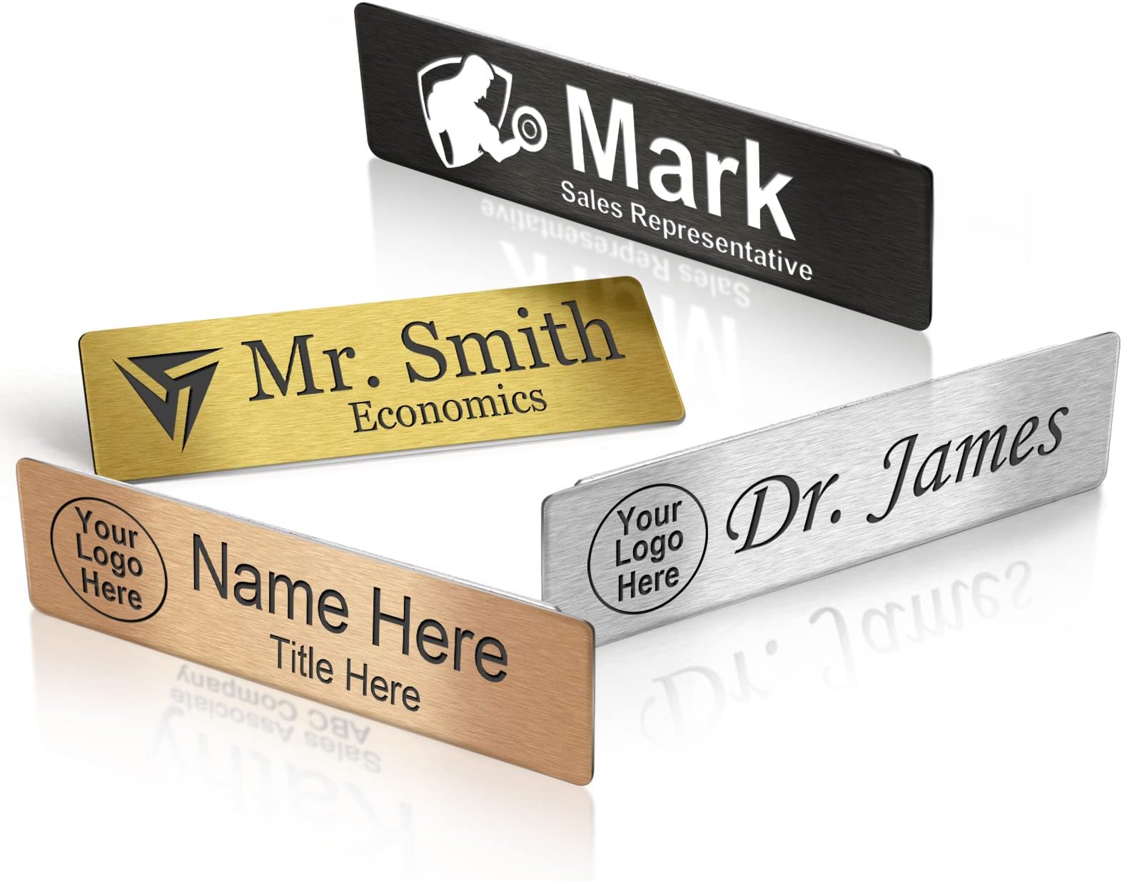 All Quality Badges Hostess 1 x 3 inches Name Tag, Silver