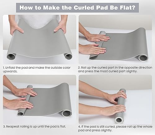 Miniatura 8 de MoKo Tapete de escritorio de oficina de doble cara, impermeable, protector grande para teclado y mouse, tapete de cuero grande para escritura,