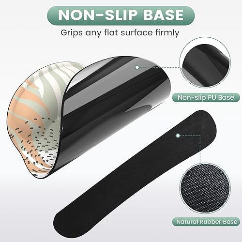 Miniatura 5 de iLeadon Alfombrilla de mouse con reposamuñecas, reposamuñecas para teclado + alfombrilla ergonómica para mouse + posavasos, alfombrilla de mouse